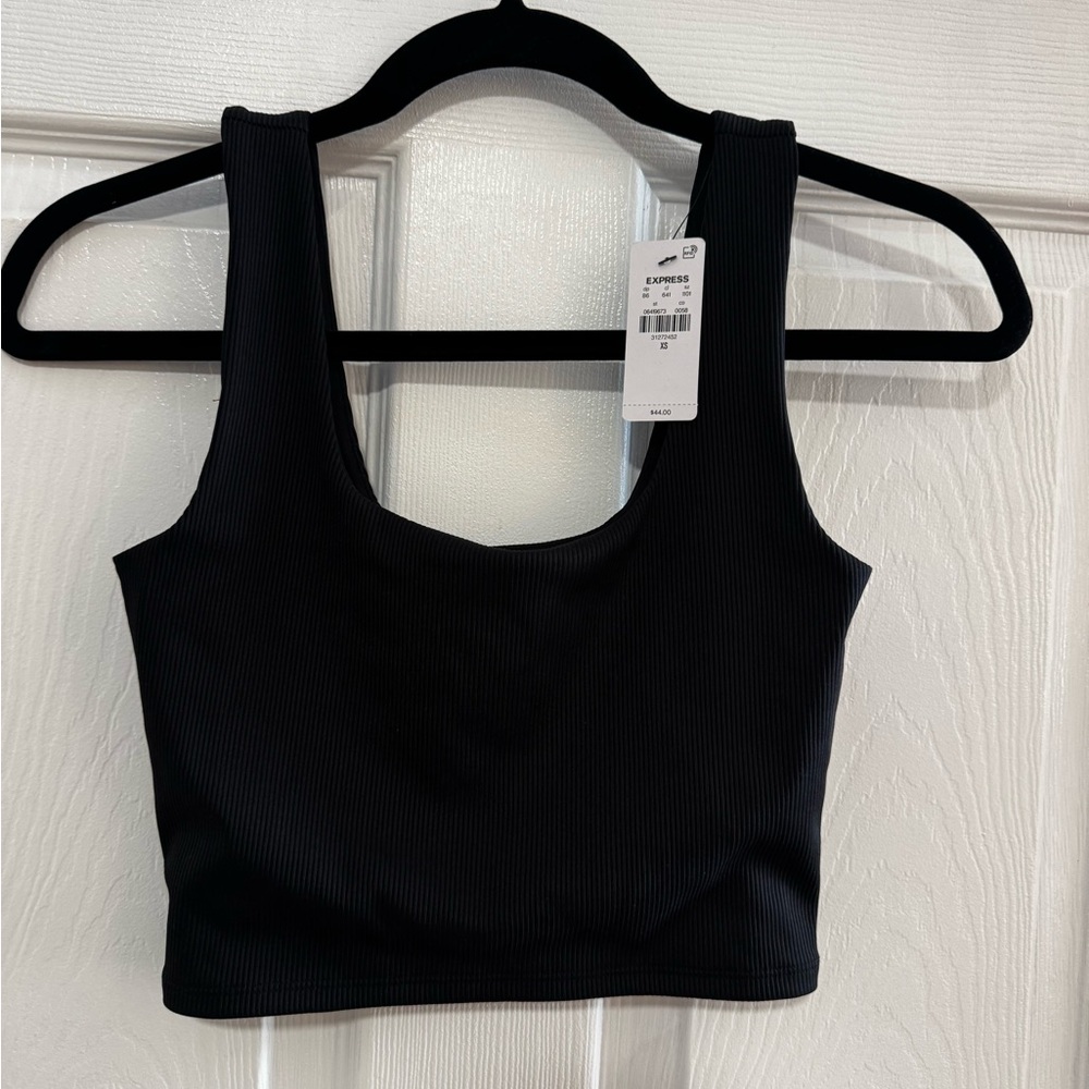 NWT EXPRESS black crop top size XS